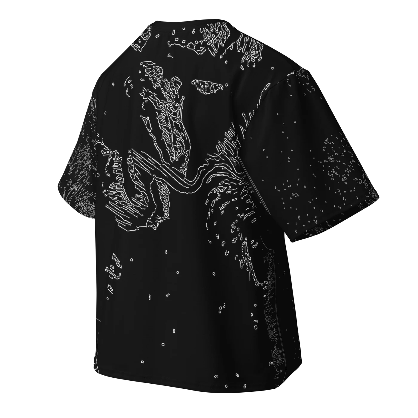 059 — Black Oversized Tee — 3D back