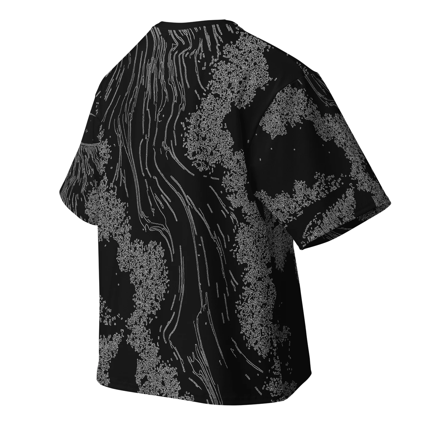 057 — Black Oversized Tee — 3D back