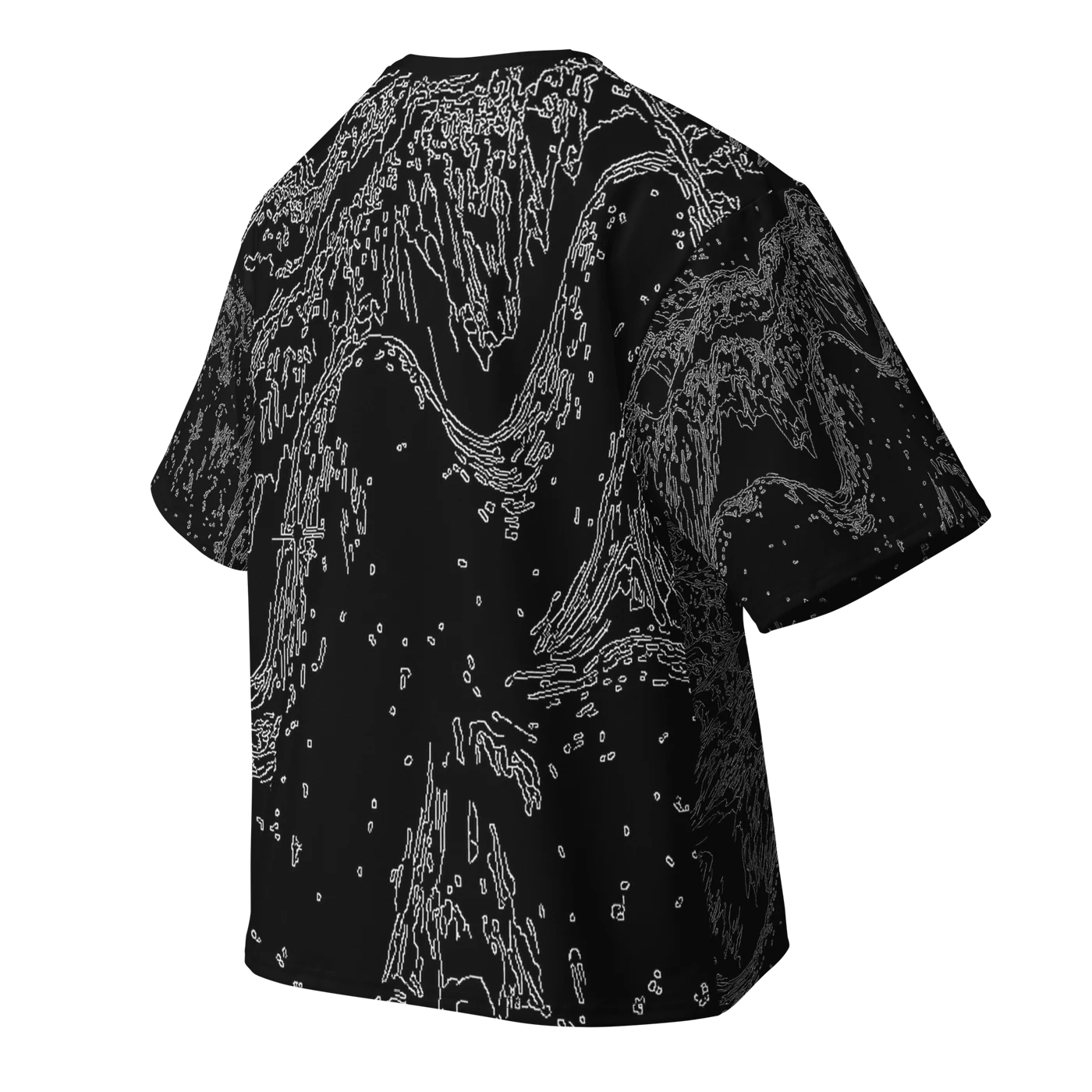 060 — Black Oversized Tee — 3D back