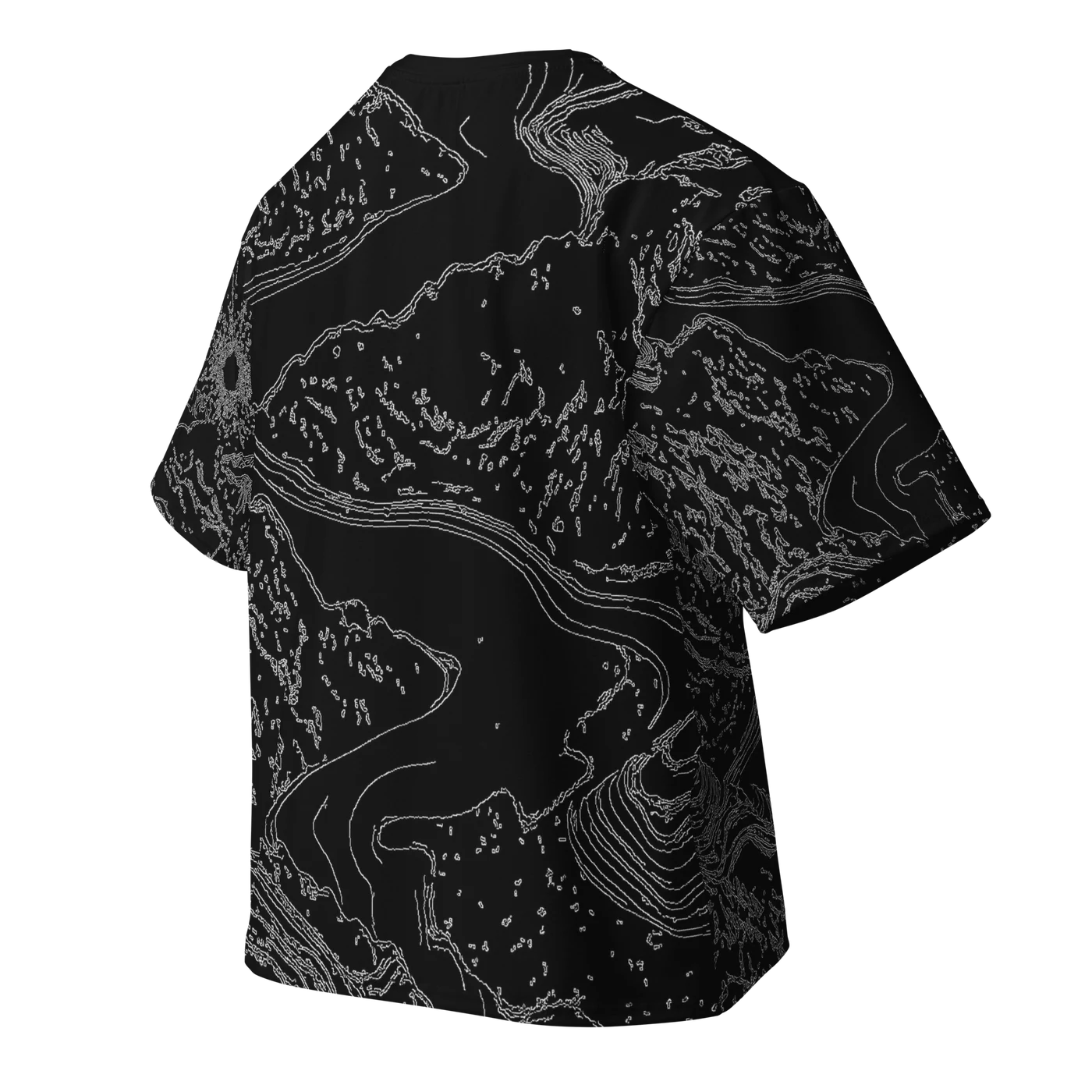 051 — Black Oversized Tee — 3D back