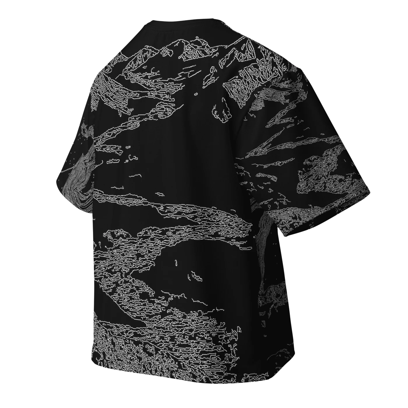 049 — Black Oversized Tee — 3D back