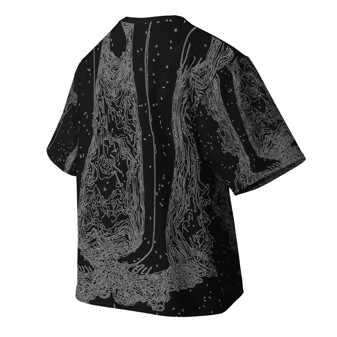 045 — Black Oversized Tee — 3D back