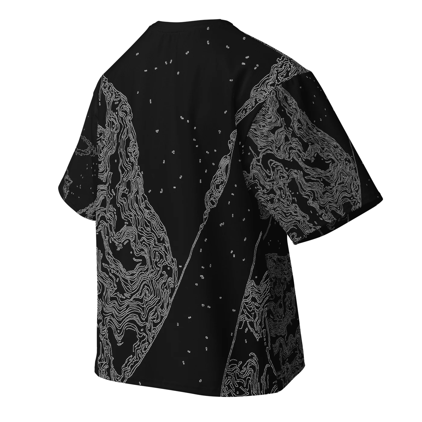 052 — Black Oversized Tee — 3D back
