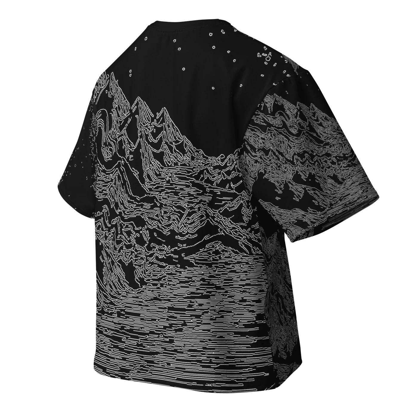 050 — Black Oversized Tee — 3D back