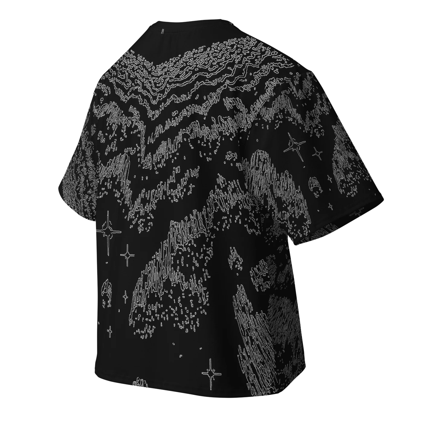 044 — Black Oversized Tee — 3D back