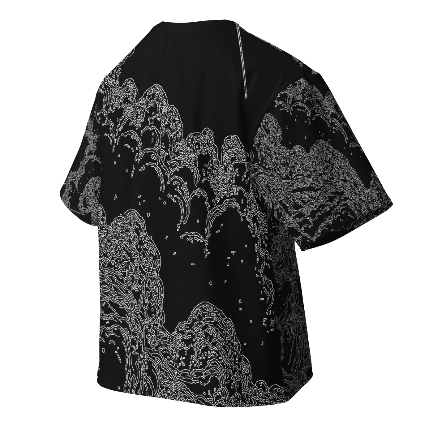 053 — Black Oversized Tee — 3D back
