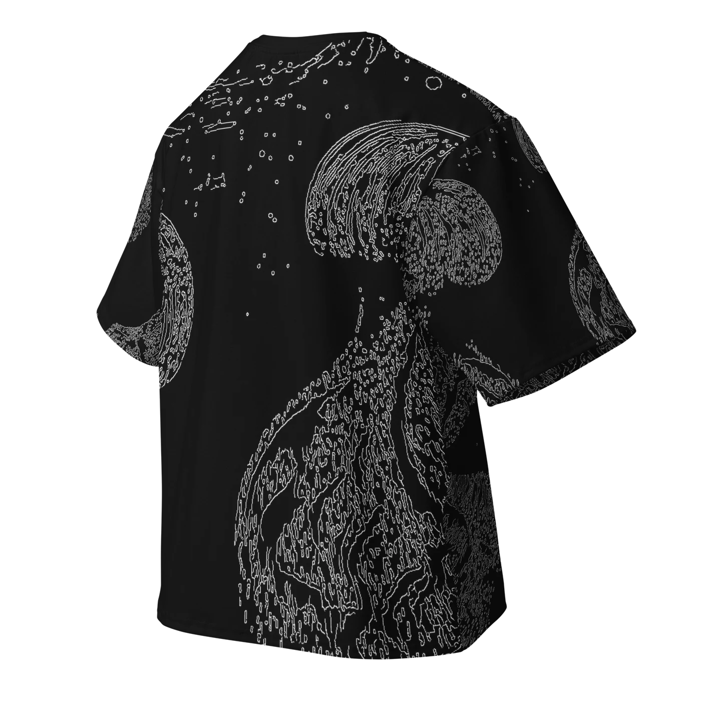 054 — Black Oversized Tee — 3D back