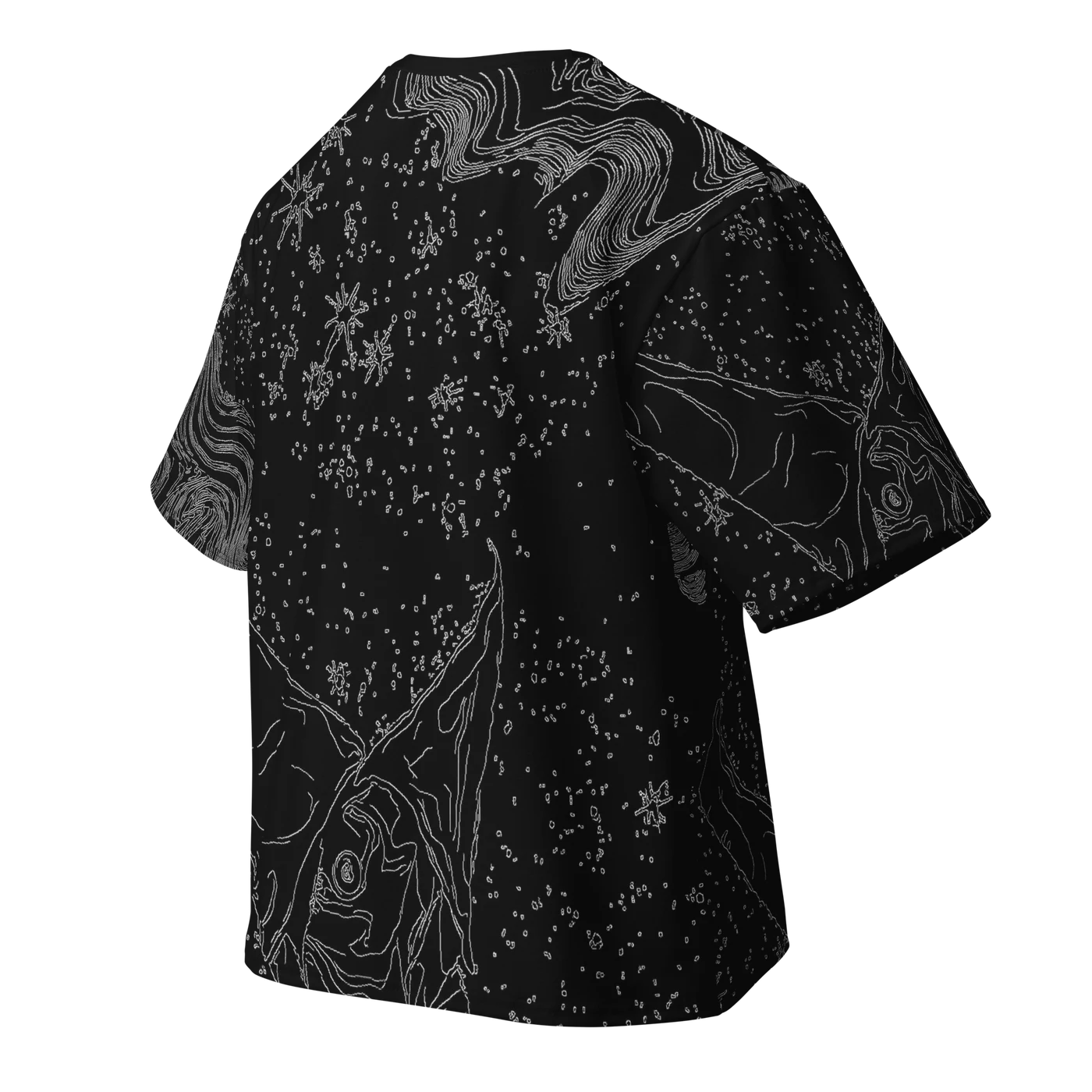043 — Black Oversized Tee — 3D back