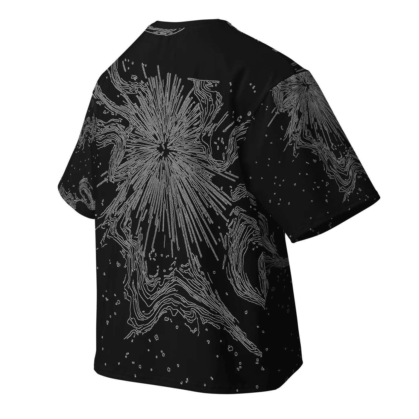 041 — Black Oversized Tee — 3D back
