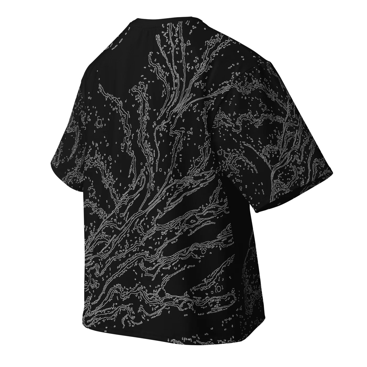 032 — Black Oversized Tee — 3D back