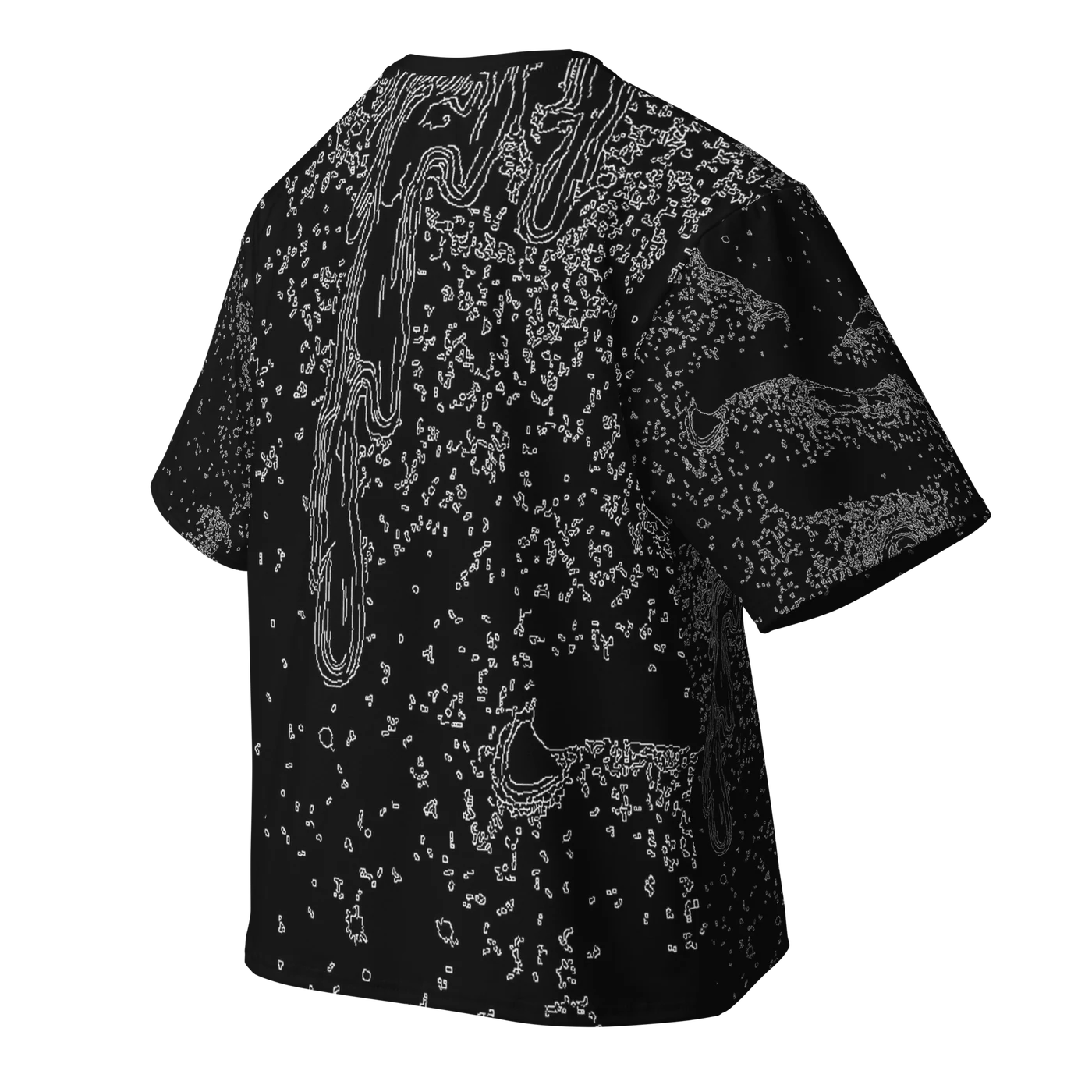 030 — Black Oversized Tee — 3D back