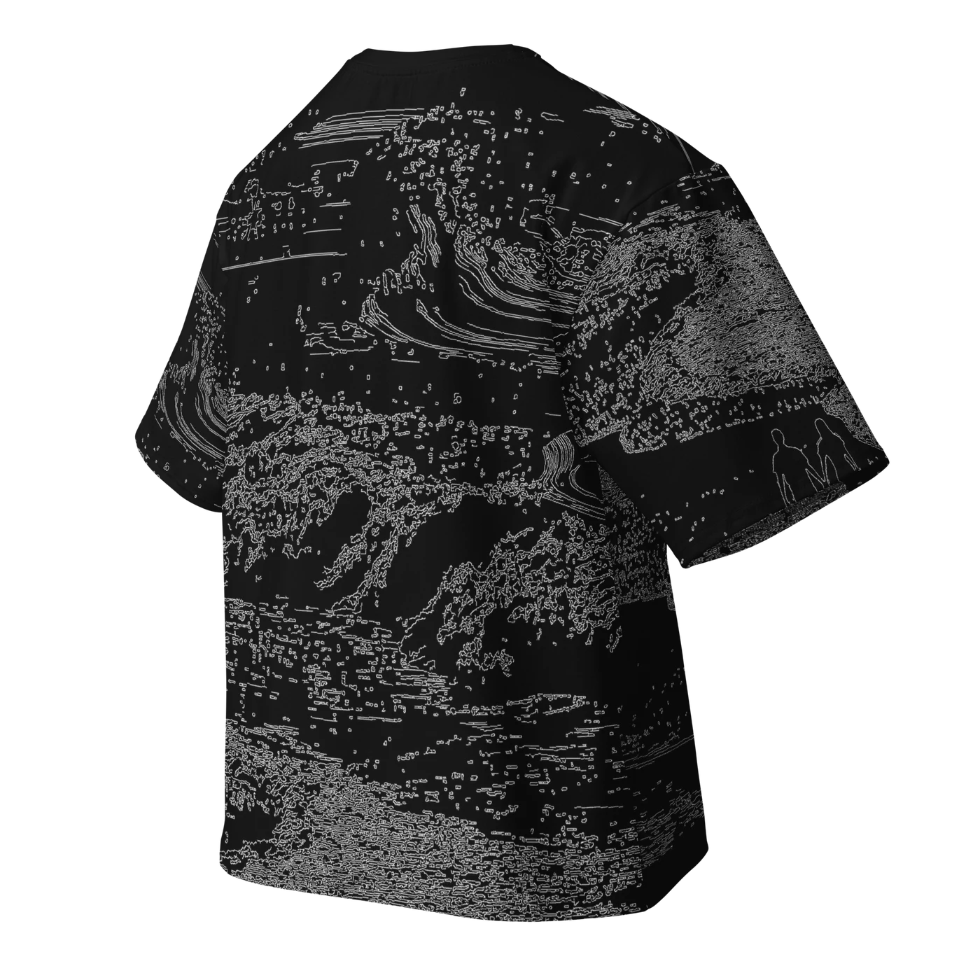 031 — Black Oversized Tee — 3D back