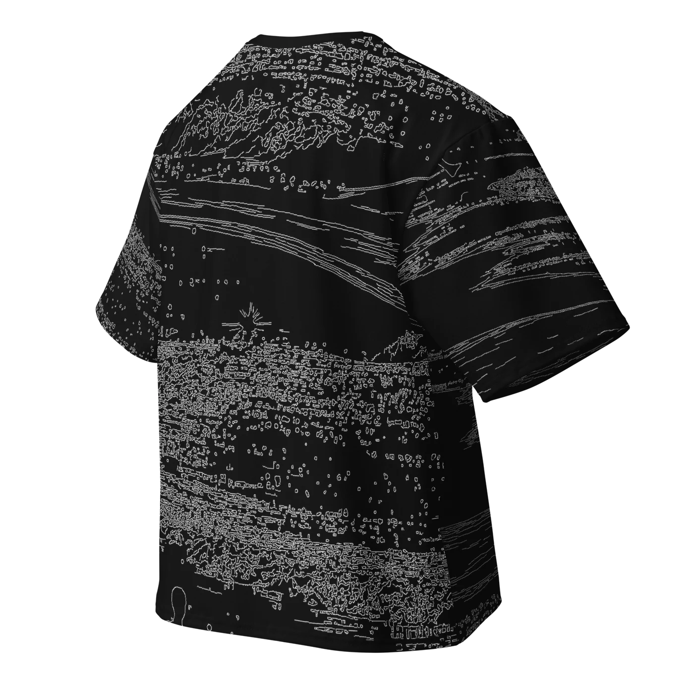 029 — Black Oversized Tee — 3D back