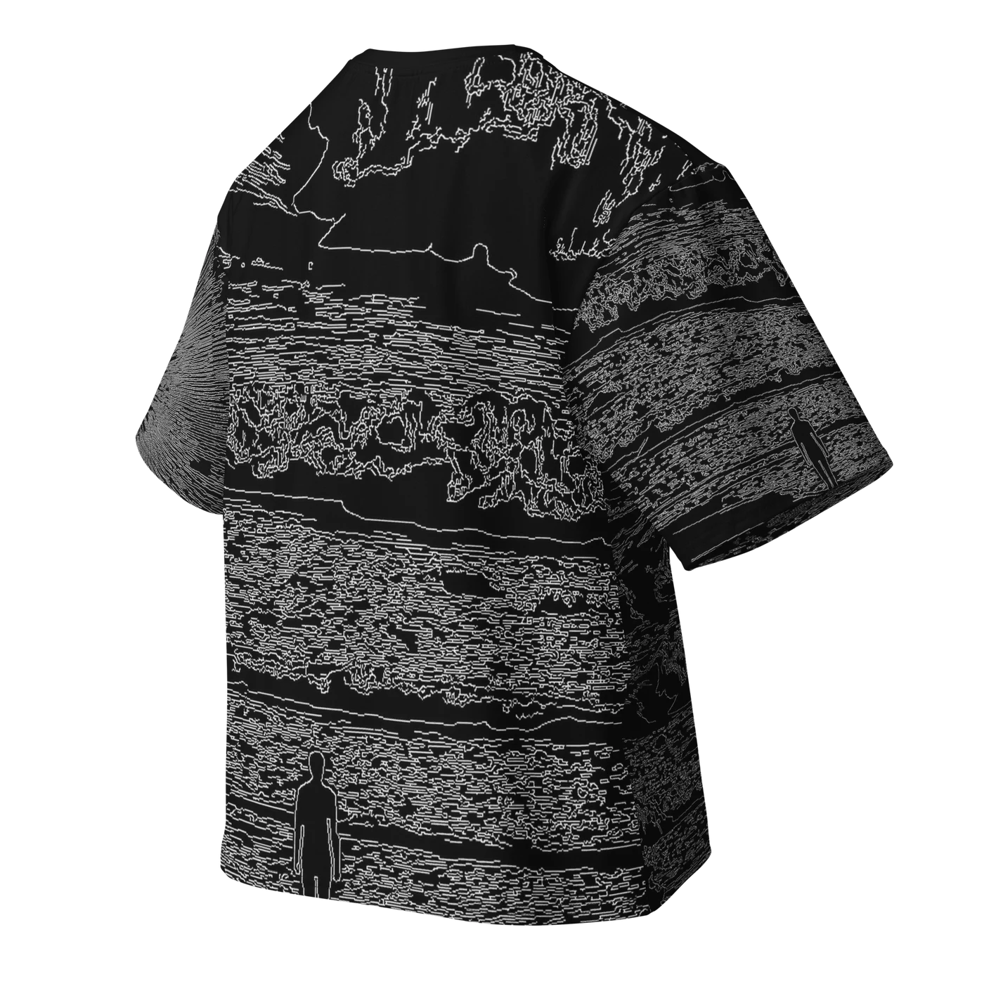027 — Black Oversized Tee — 3D back