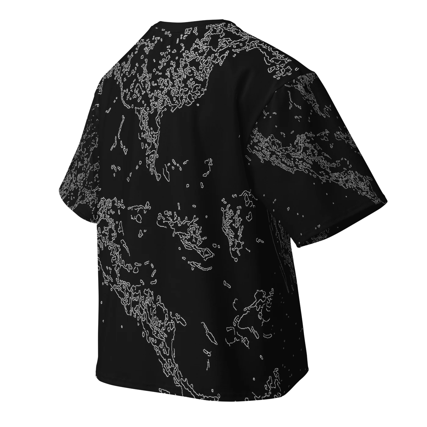 022 — Black Oversized Tee — 3D back