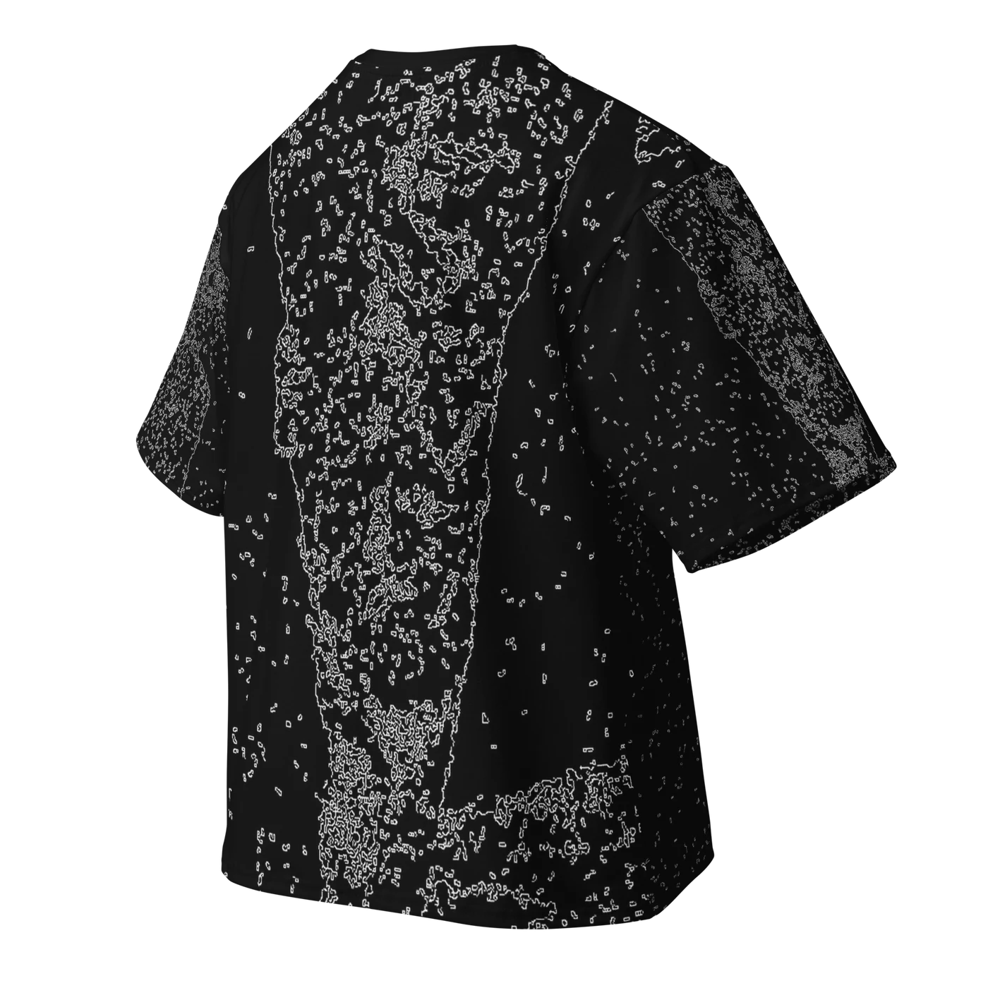 016 — Black Oversized Tee — 3D back