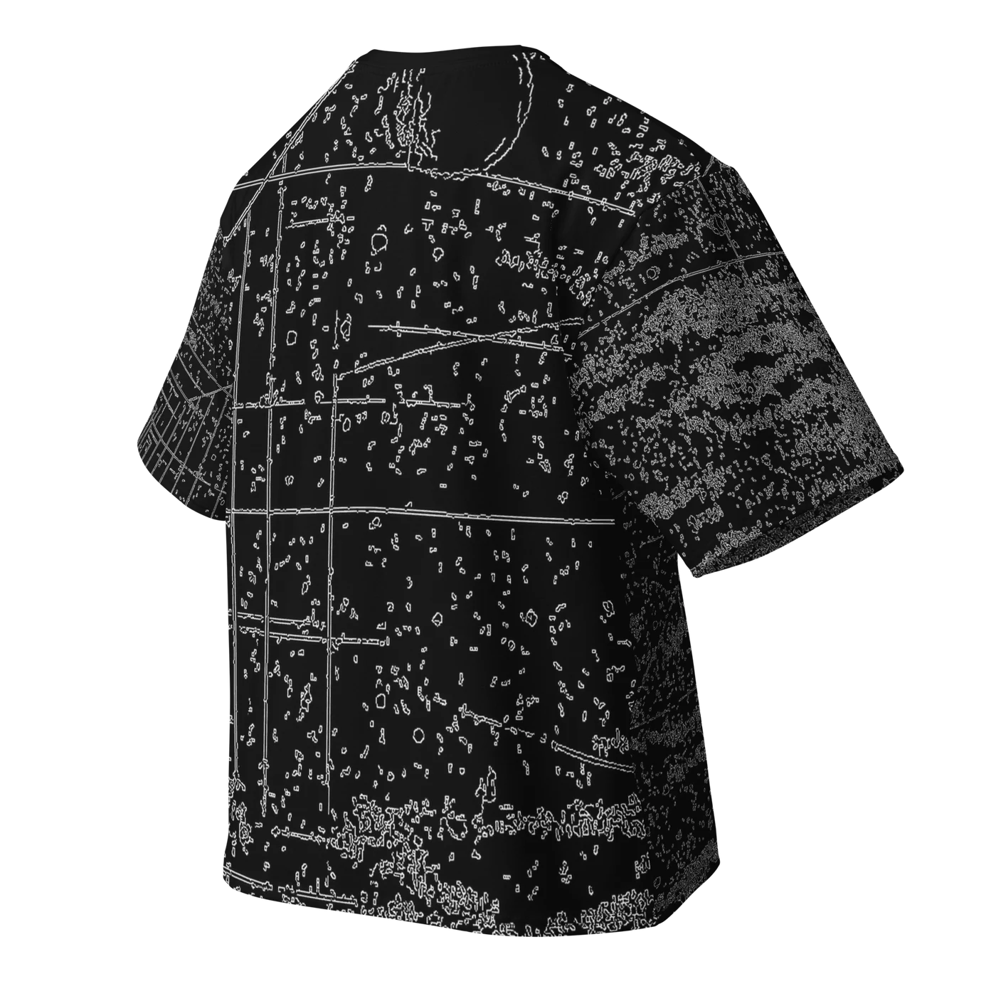 015 — Black Oversized Tee — 3D back