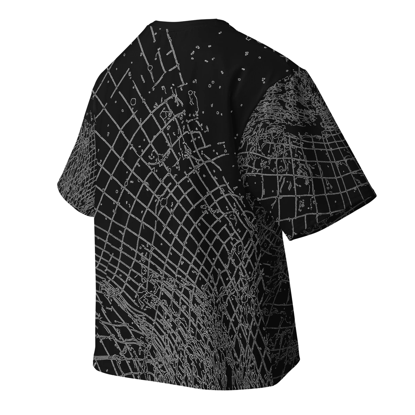 021 — Black Oversized Tee — 3D back