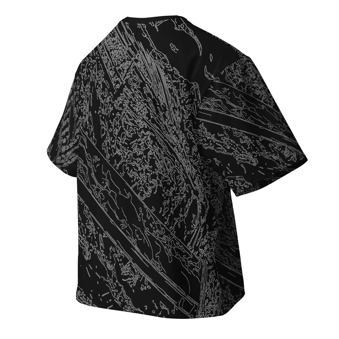 013 — Black Oversized Tee — 3D back