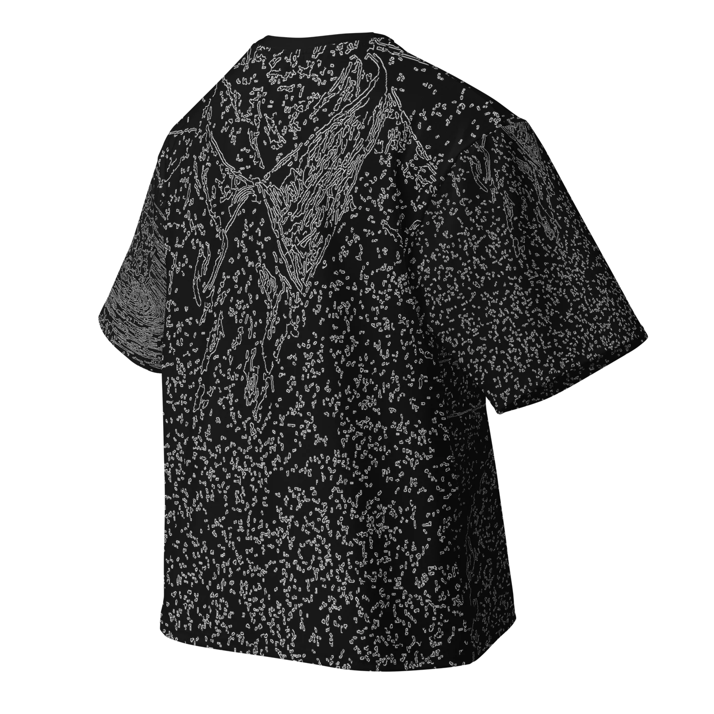 014 — Black Oversized Tee — 3D back