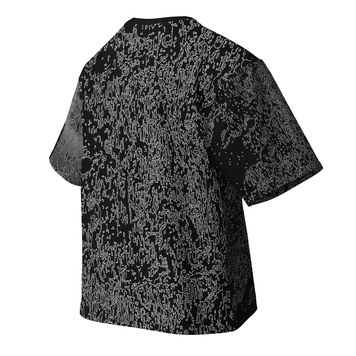 020 — Black Oversized Tee — 3D back