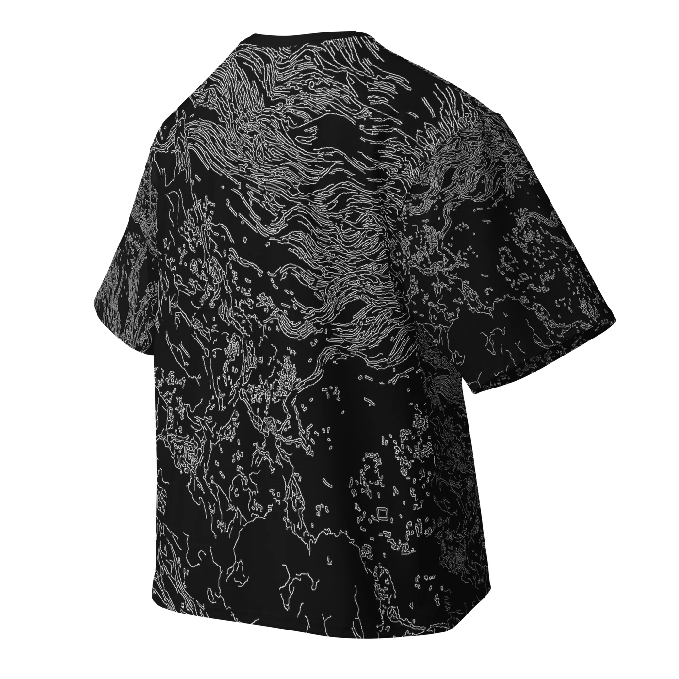 012 — Black Oversized Tee — 3D back