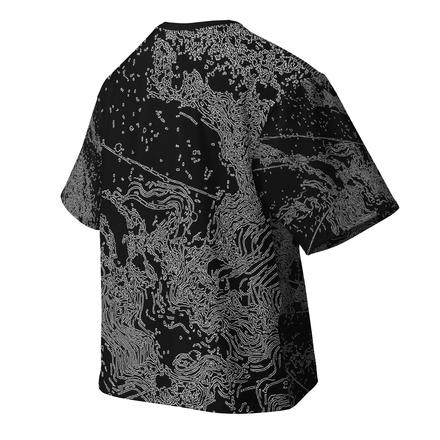 019 — Black Oversized Tee — 3D back