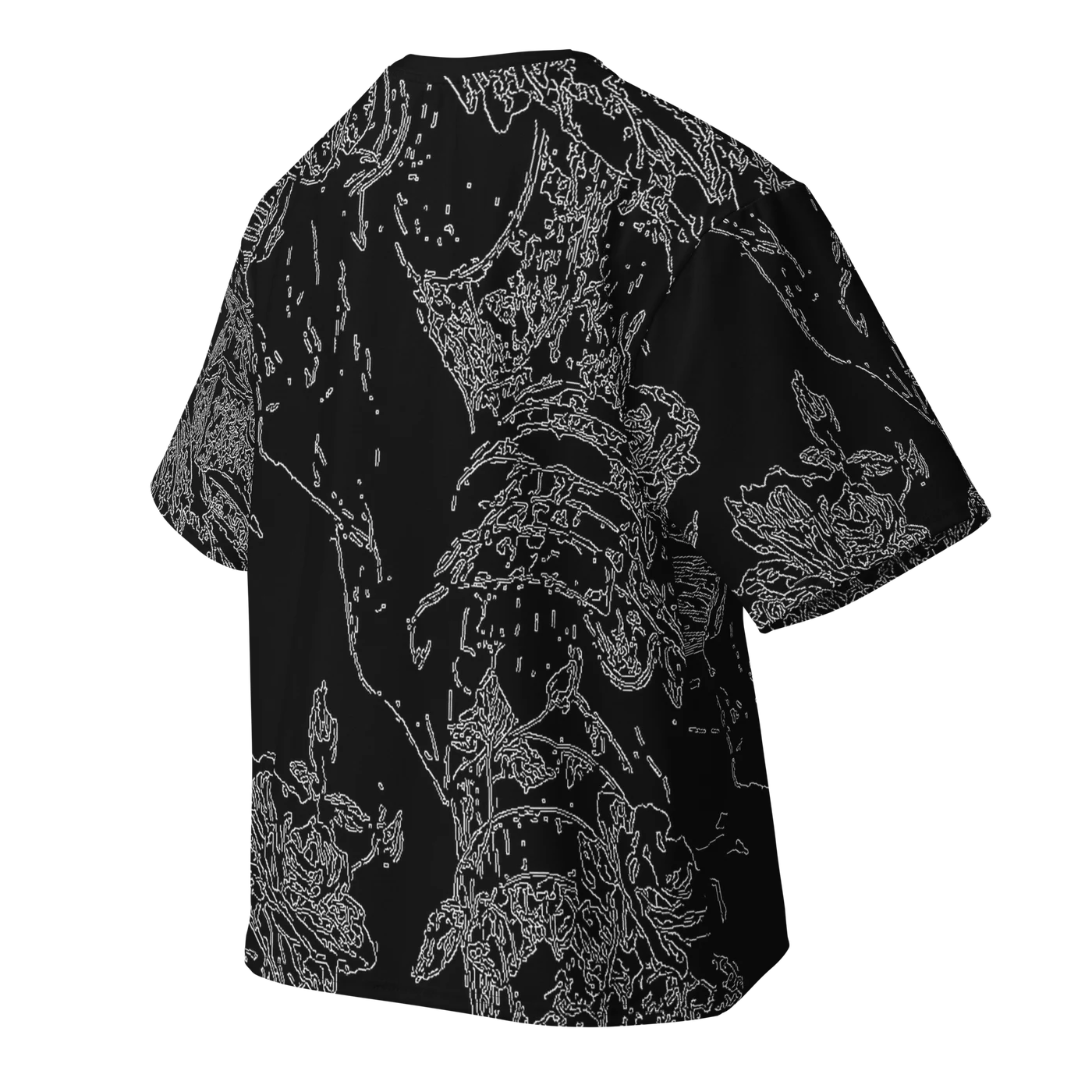 004 — Black Oversized Tee — 3D back