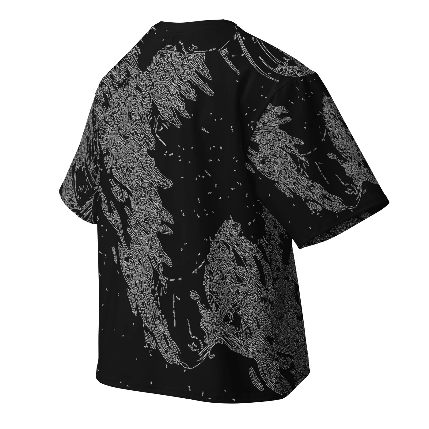 005 — Black Oversized Tee — 3D back