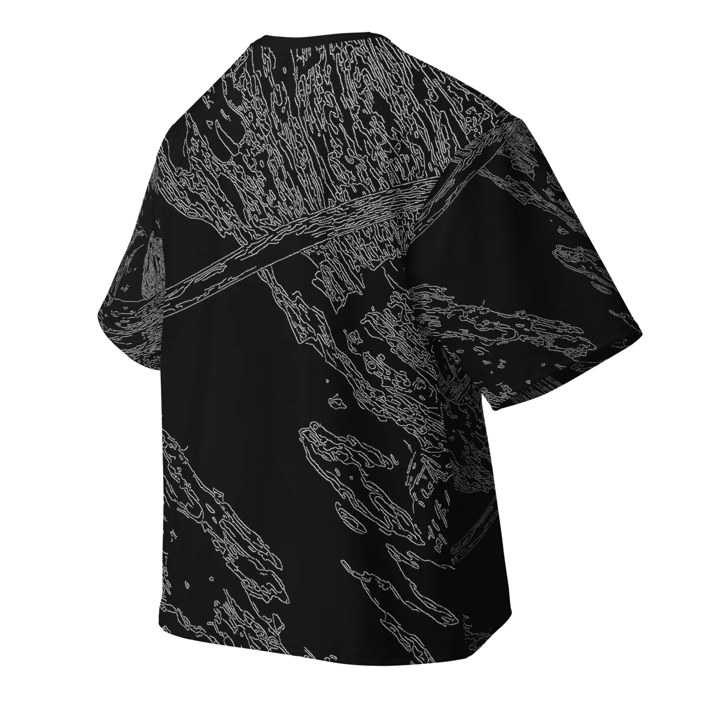 007 — Black Oversized Tee — 3D back