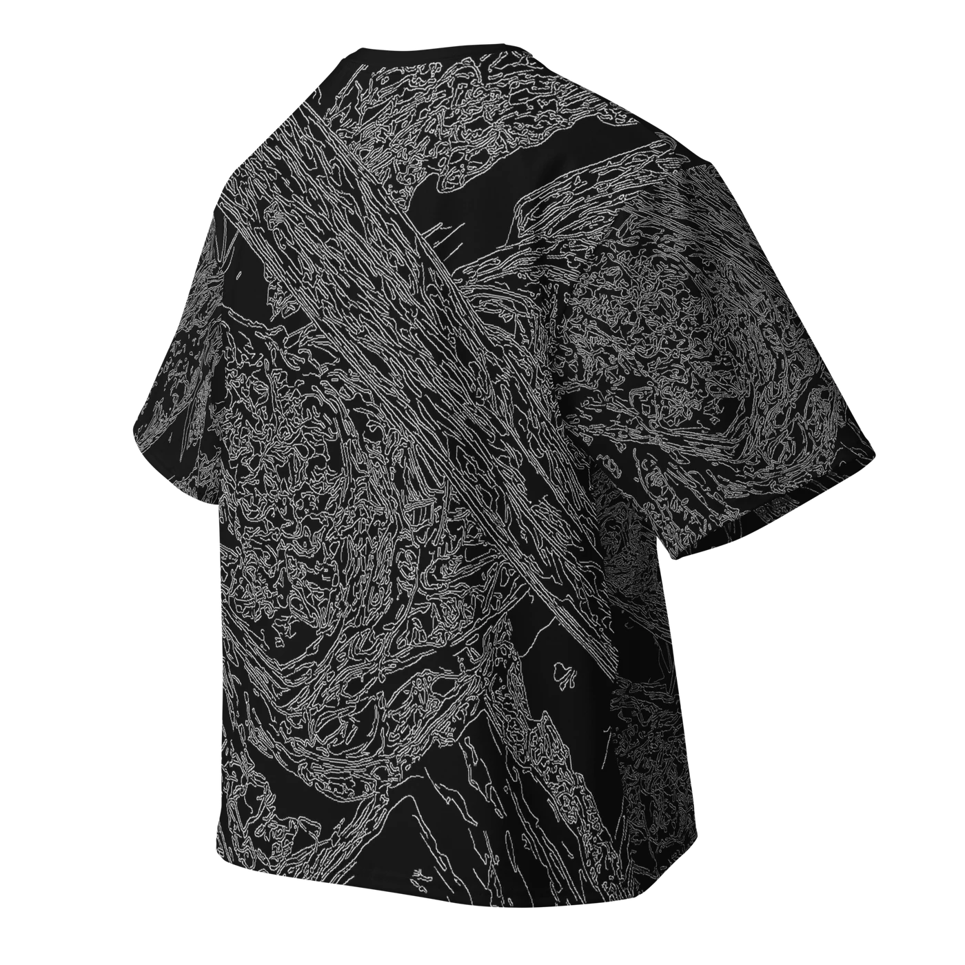 009 — Black Oversized Tee — 3D back
