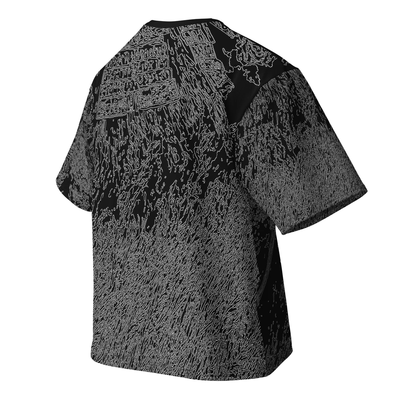 008 — Black Oversized Tee — 3D back