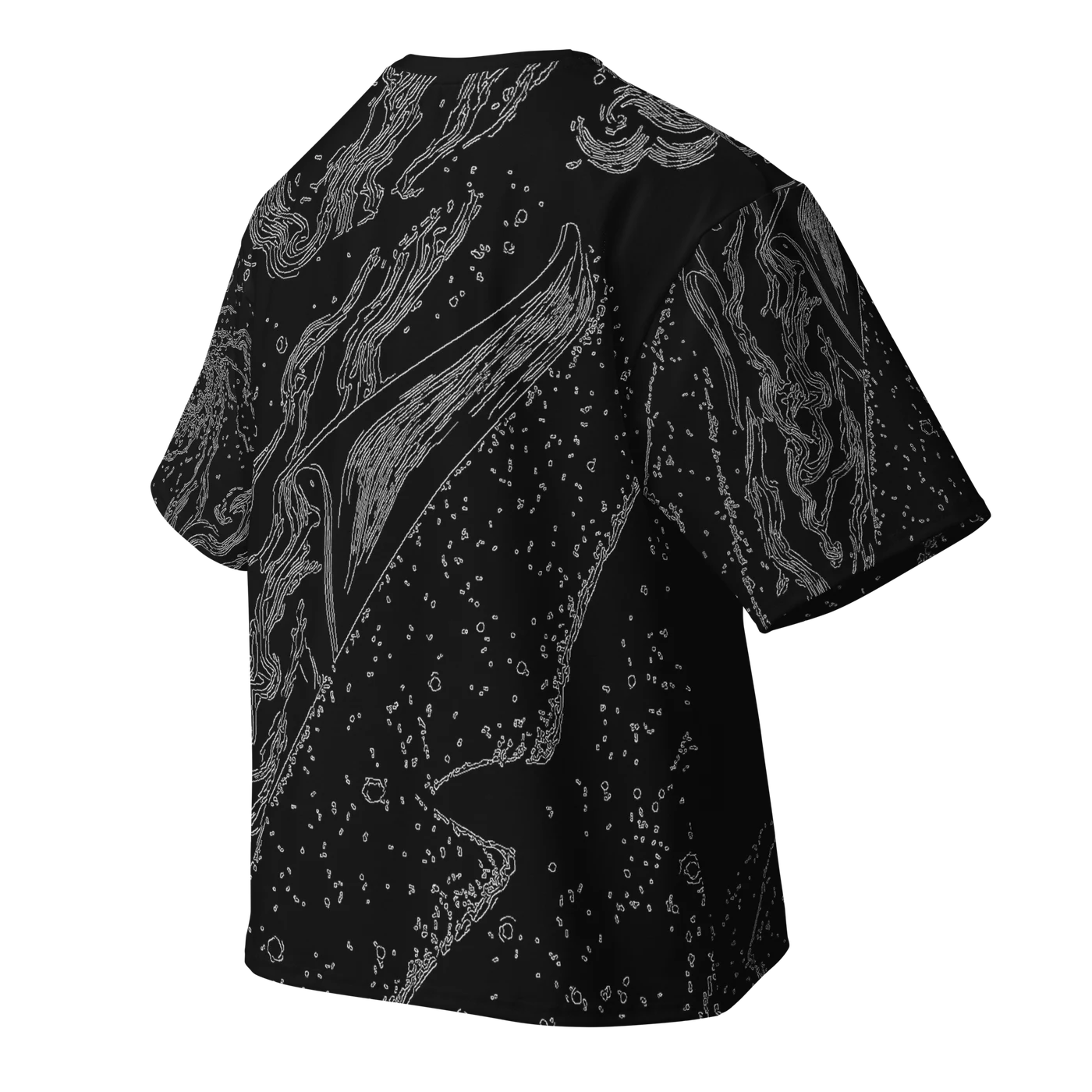 037 — Black Oversized Tee — 3D back