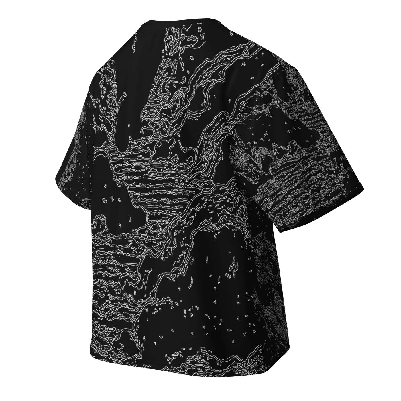 039 — Black Oversized Tee — 3D back