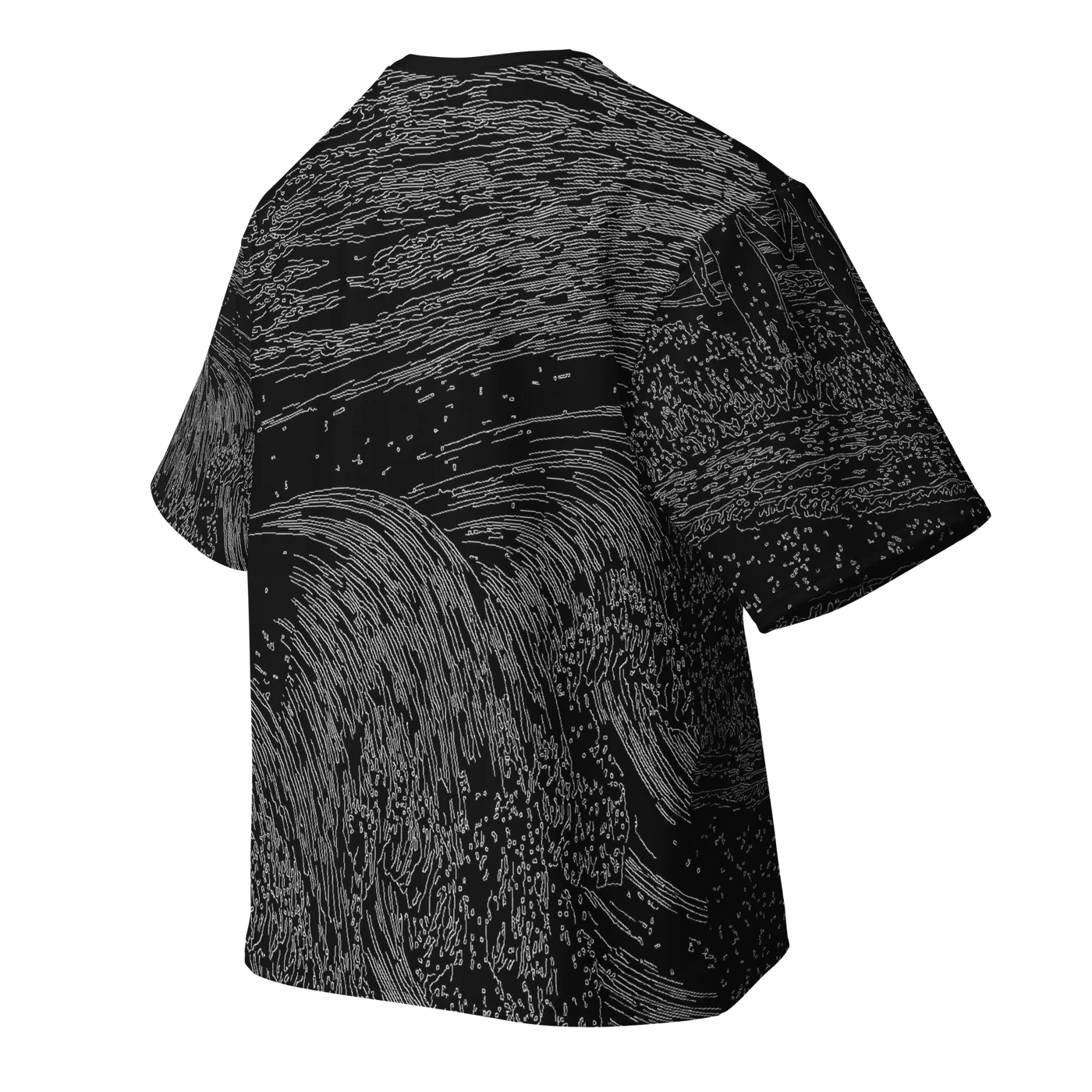 025 — Black Oversized Tee — 3D back