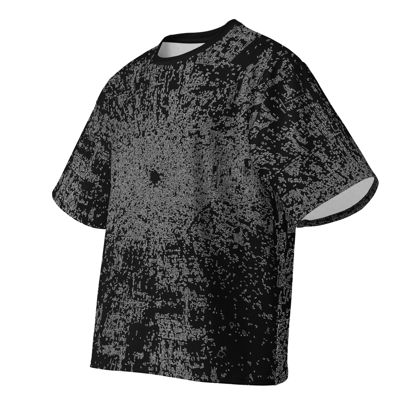 023 — Black Oversized Tee — 3D front