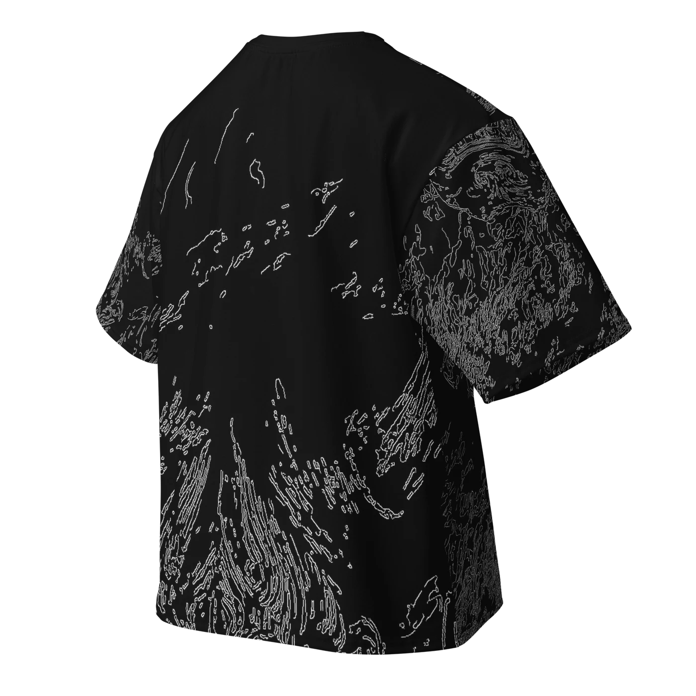 010 — Black Oversized Tee — 3D back