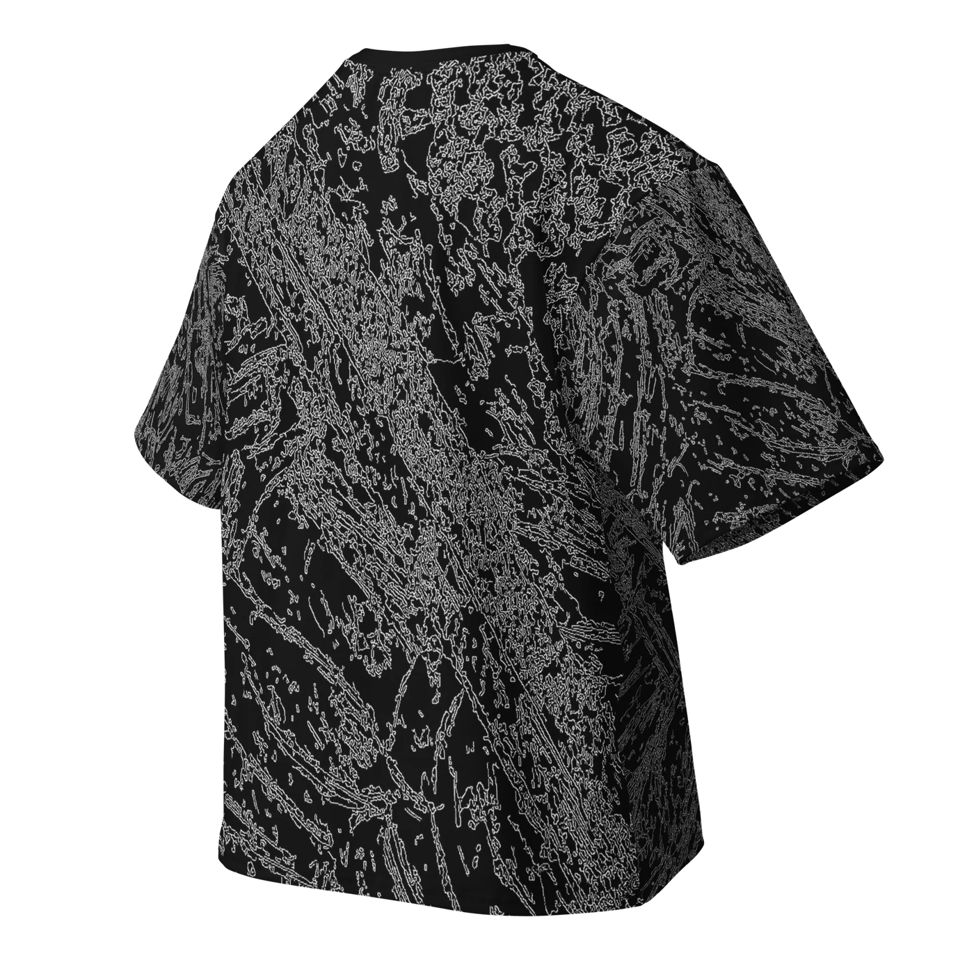 011 — Black Oversized Tee — 3D back