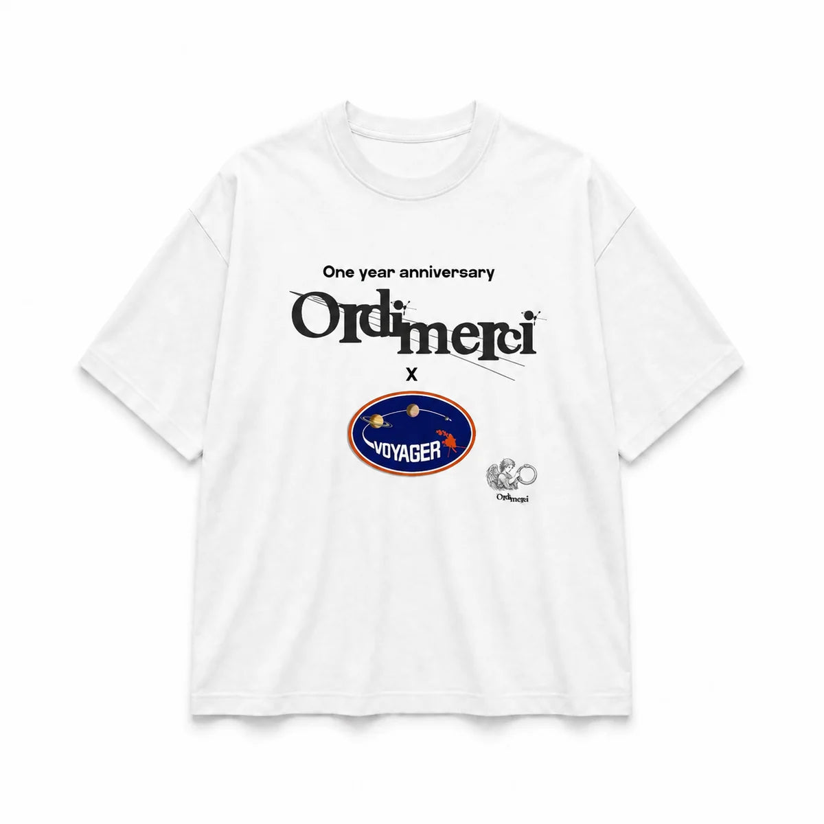 Ordimerci x Voyager — White Oversized Tee — Basic shirt