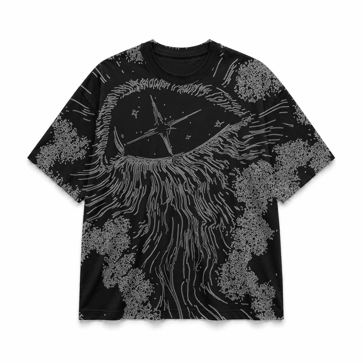 057 — Black Oversized Tee — Basic shirt