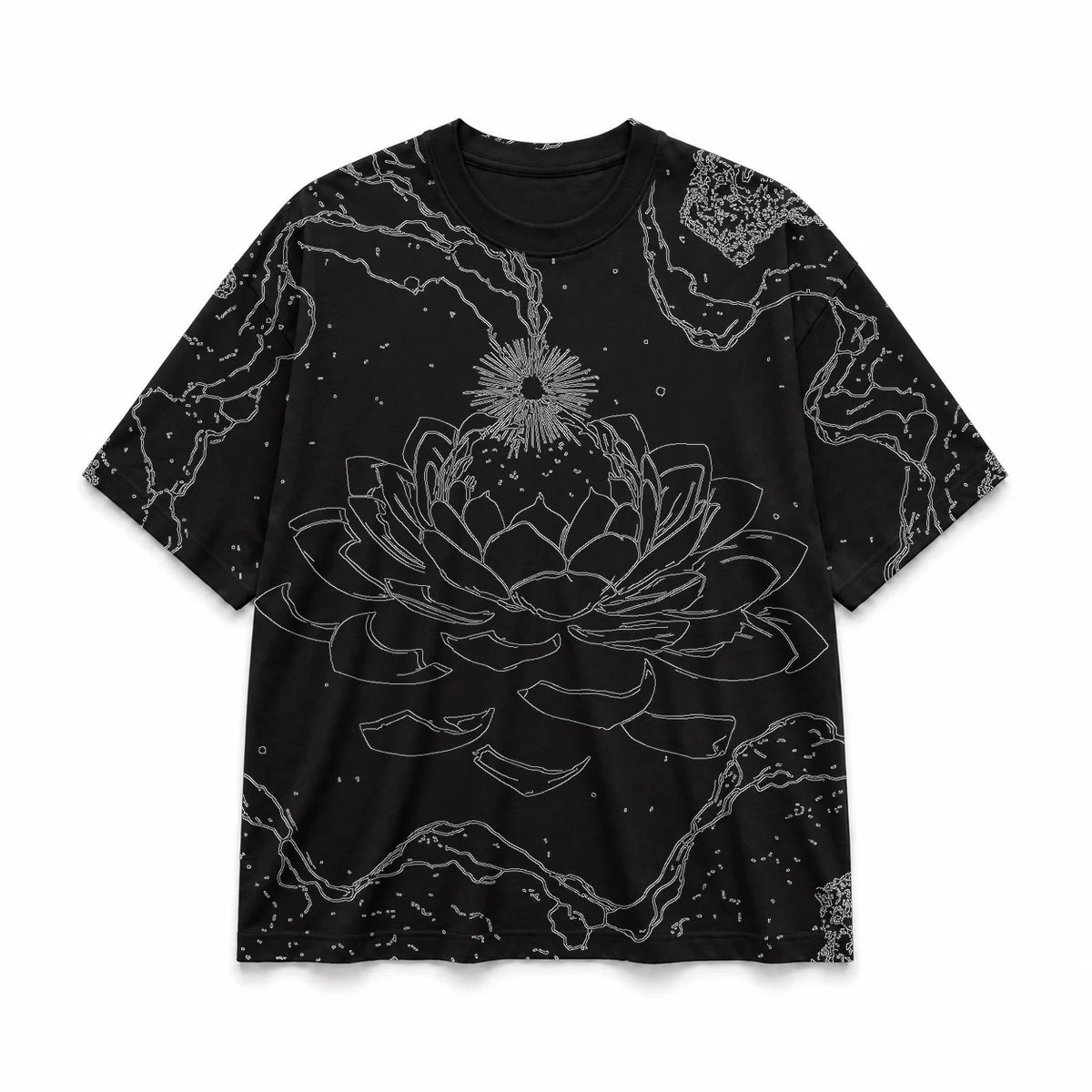048 — Black Oversized Tee — Basic shirt