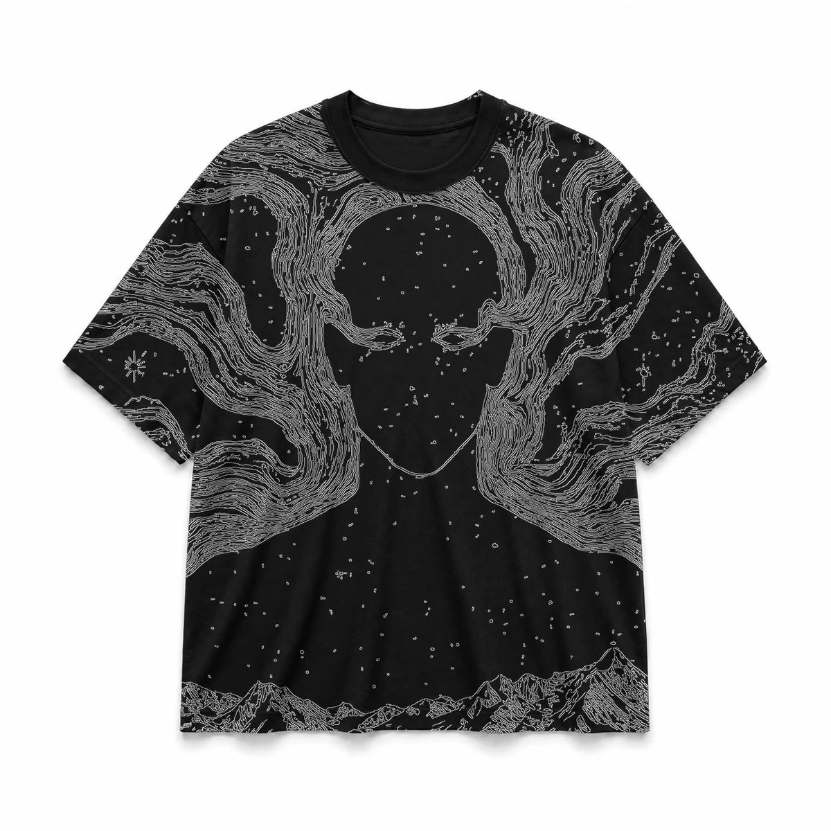 049 — Black Oversized Tee — Basic shirt