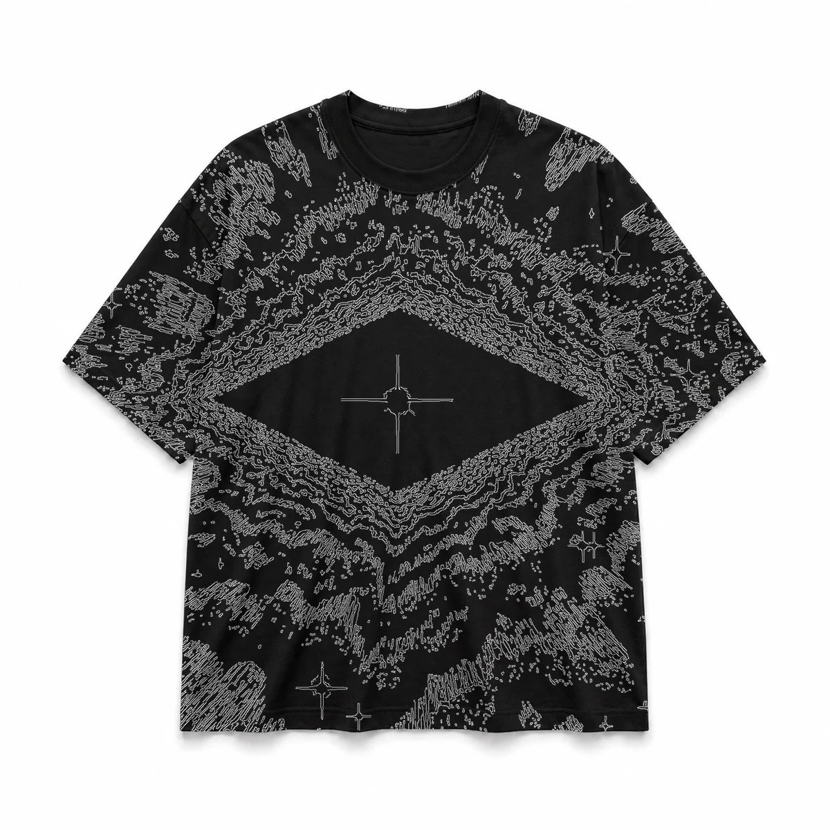 044 — Black Oversized Tee — Basic shirt