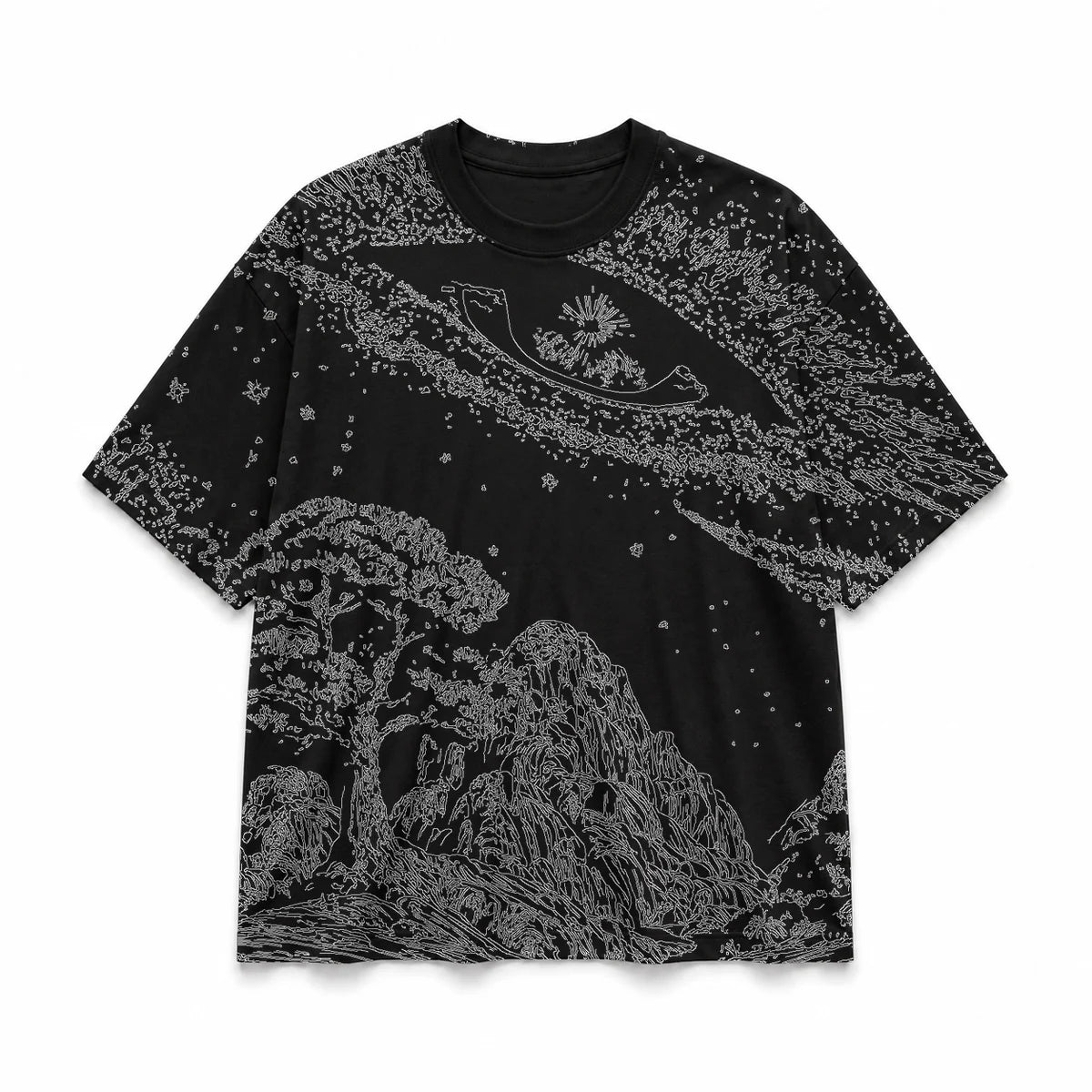 046 — Black Oversized Tee — Basic shirt