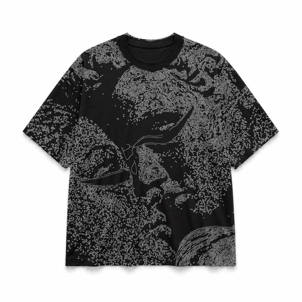 047 — Black Oversized Tee — Basic shirt