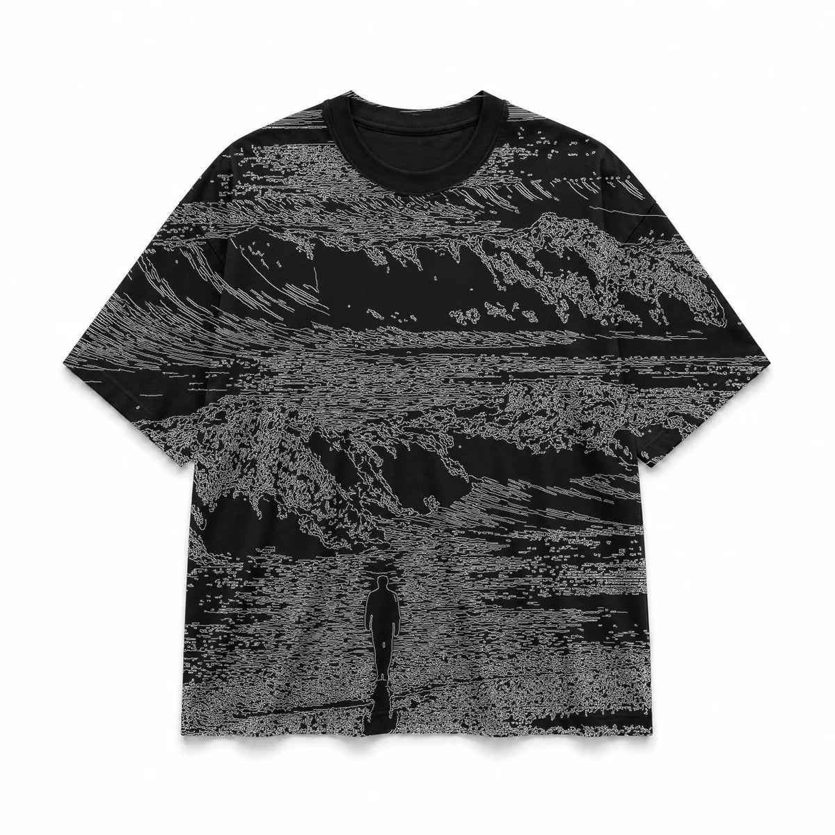 033 — Black Oversized Tee — Basic shirt