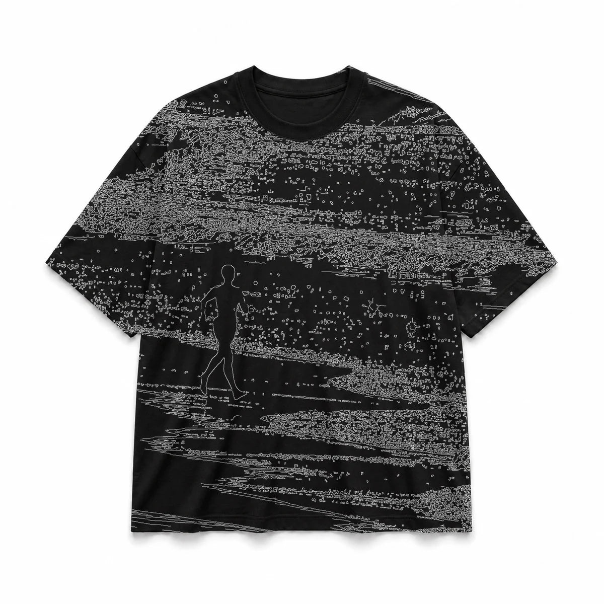 029 — Black Oversized Tee — Basic shirt