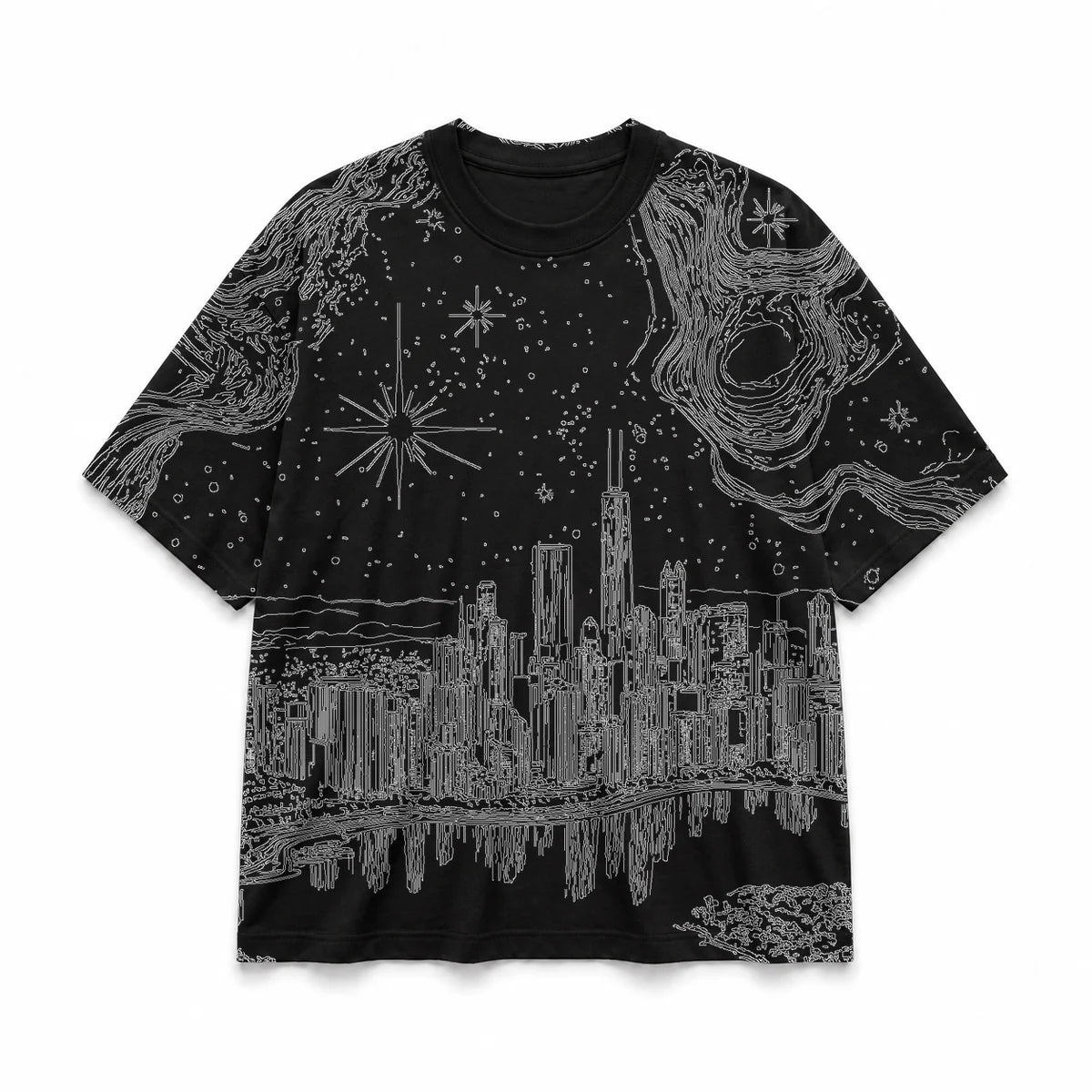 036 — Black Oversized Tee — Basic shirt
