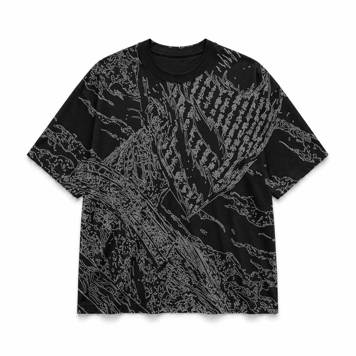 013 — Black Oversized Tee — Basic shirt