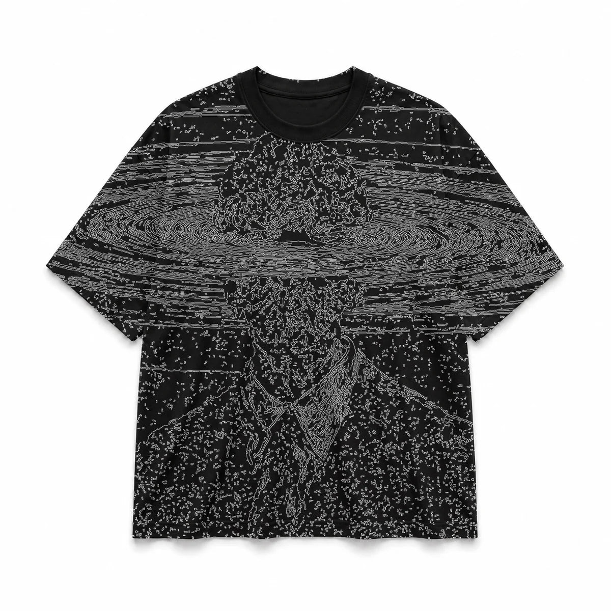 014 — Black Oversized Tee — Basic shirt